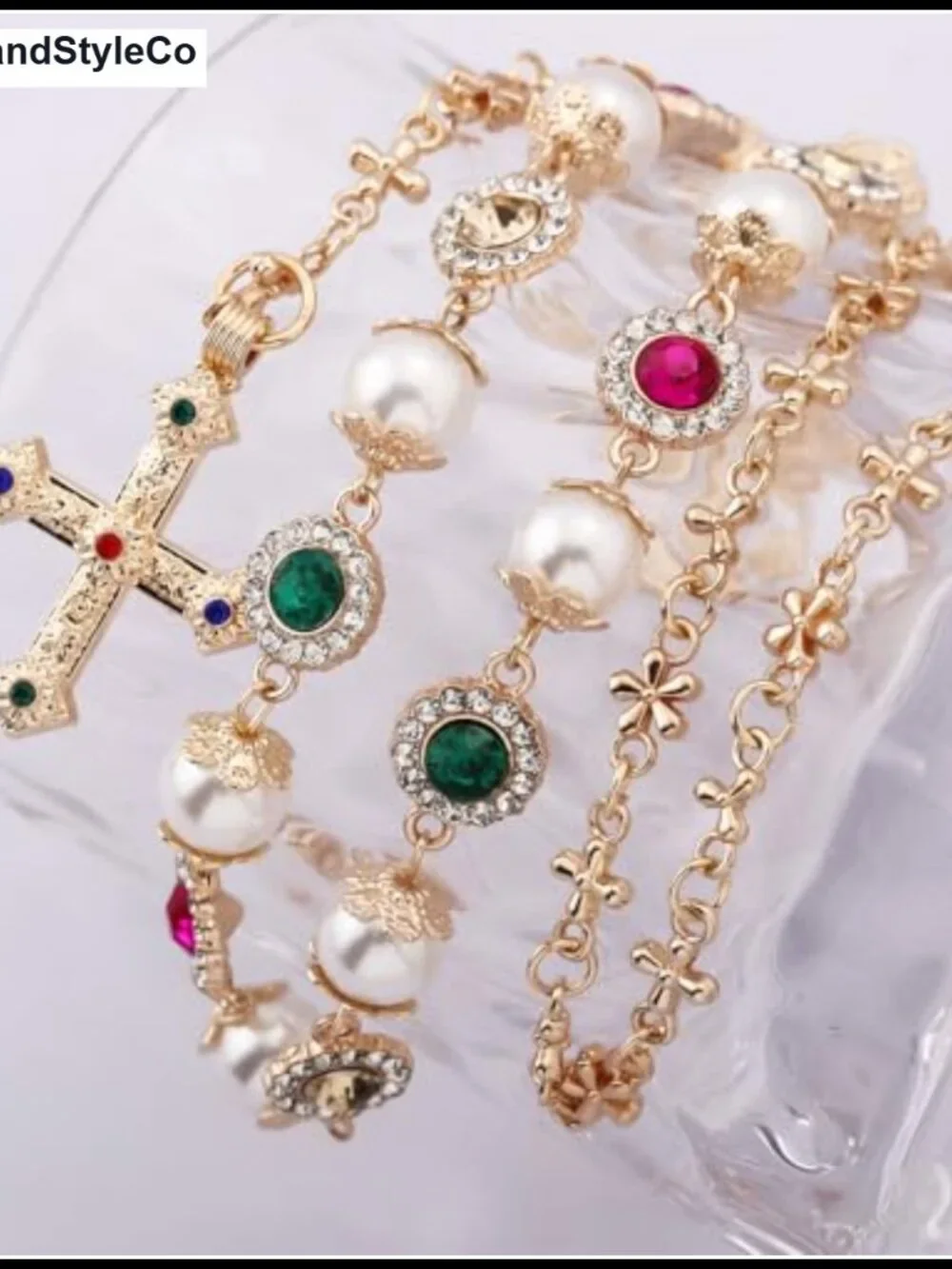Pearl Bag Chain Purse Extender Strap with Secure Lobster Clasp